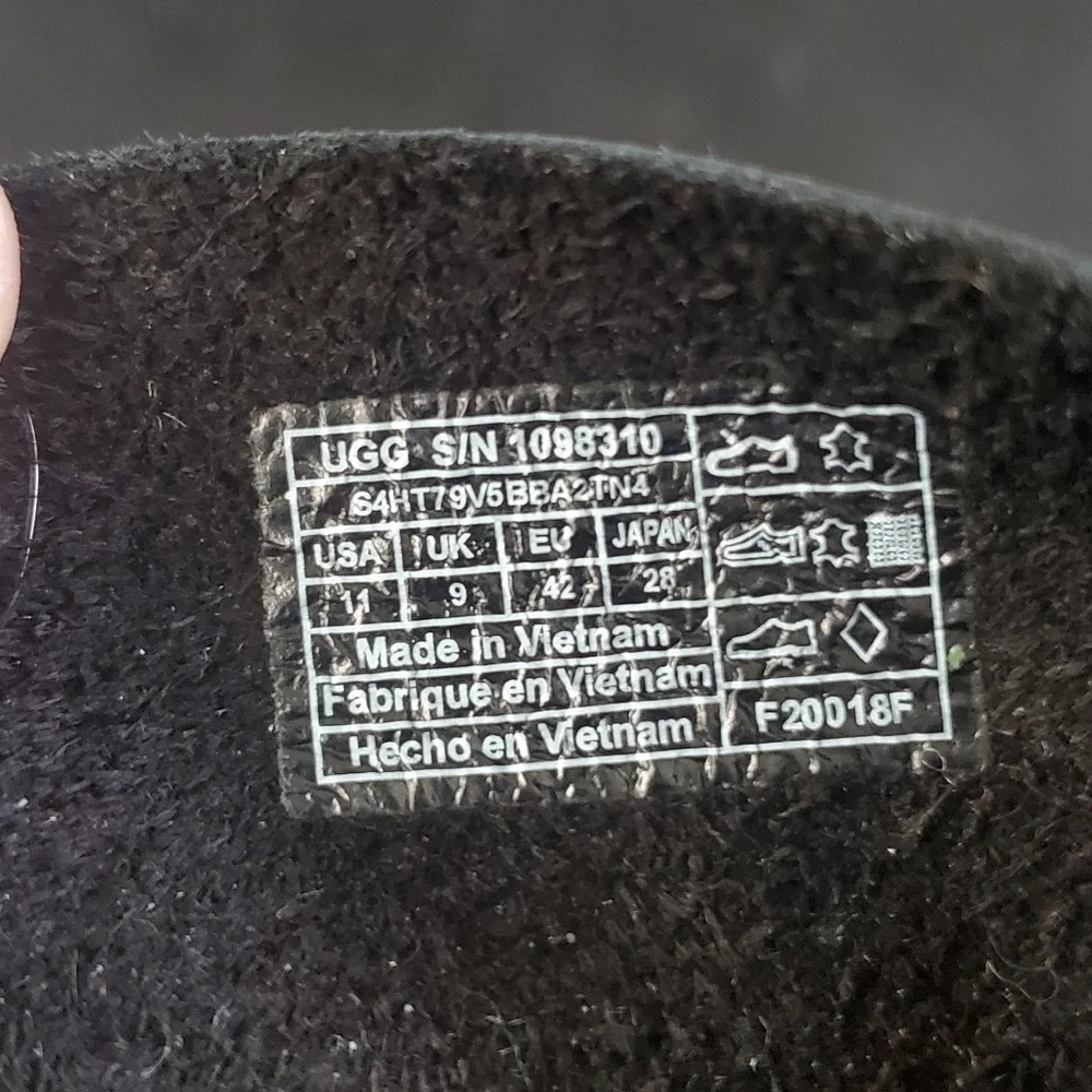 UGG Booties Black Leather Back Zipper Sustainable Comfort